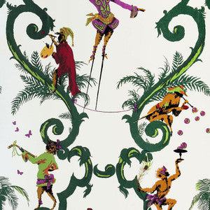 Singeries Hunter And Berry On Almond 2705791 by Schumacher Wallpaper