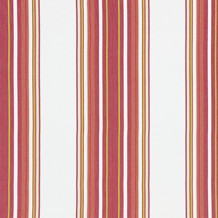 Cabana Stripe Hibiscus 27063-001 by Scalamandre Fabric ENDLESS SUMMER 100% Polyolefin - Water / Stain Repellant and Antimicrobial 12 1/4" 54" - Fabric Carolina -