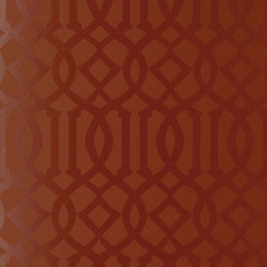 Imperial Trellis Cinnabar Gloss 2707214 by Schumacher Wallcovering