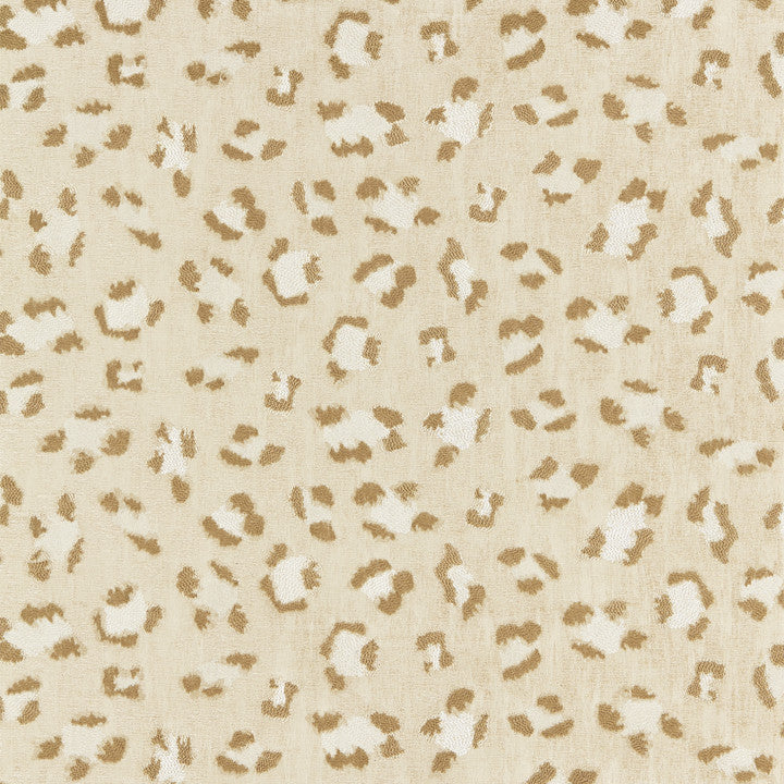 Broderie Leopard Camel On Cream 27075-001 by Scalamandre Fabric SPRING 2016 59% Viscose, 37% Cotton, - Dry Clean Only 8 7/8" 52 3/4" - Fabric Carolina -