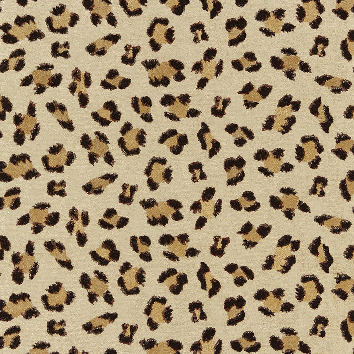 Broderie Leopard Chocolate On Sand 27075-002 by Scalamandre Fabric SPRING 2016 59% Viscose, 37% Cotton, - Dry Clean Only 8 7/8" 52 3/4" - Fabric Carolina -