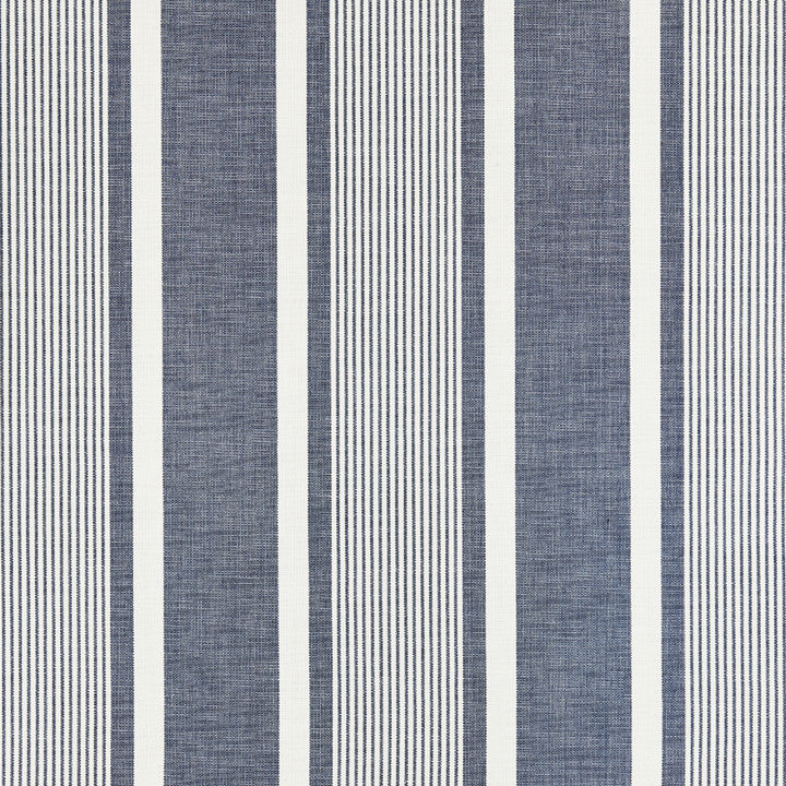 Wellfleet Stripe Denim 27111-004 by Scalamandre Fabric CHATHAM STRIPES & PLAIDS 100% Solution Dyed Acrylic - Washable - Bleach Cleanable 9 1/4" 54" - Fabric Carolina -
