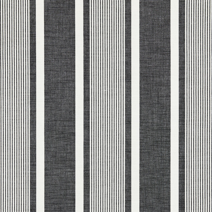 Wellfleet Stripe Carbon 27111-005 by Scalamandre Fabric CHATHAM STRIPES & PLAIDS 100% Solution Dyed Acrylic - Washable - Bleach Cleanable 9 1/4" 54" - Fabric Carolina -