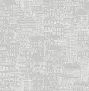 Limelight Grey City Wallpaper by A-Street Prints