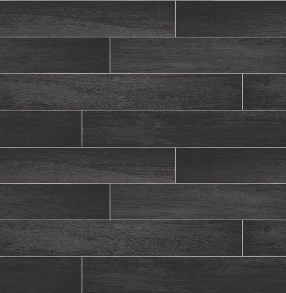 Titan Black Wood Wallpaper by A-Street Prints Eclipse Covers about 56.4 square feet 20.5-in by 33-ft long roll Unpasted 20.9 - Fabric Carolina -