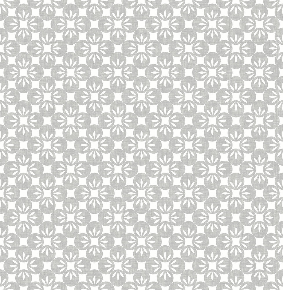 Orbit Dove Floral Wallpaper by A-Street Prints Eclipse Covers about 56.4 square feet 20.5-in by 33-ft long roll Unpasted 3.5 - Fabric Carolina -