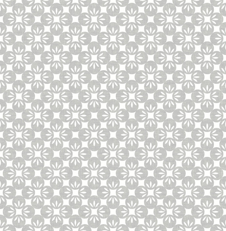 Orbit Dove Floral Wallpaper by A-Street Prints Eclipse Covers about 56.4 square feet 20.5-in by 33-ft long roll Unpasted 3.5 - Fabric Carolina -