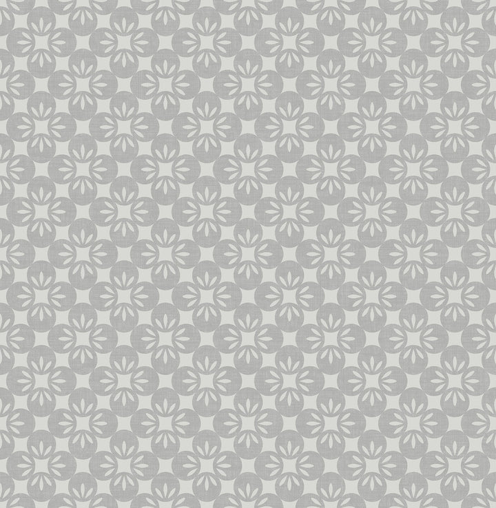 Orbit Grey Floral Wallpaper by A-Street Prints Eclipse Covers about 56.4 square feet 20.5-in by 33-ft long roll Unpasted 3.5 - Fabric Carolina -