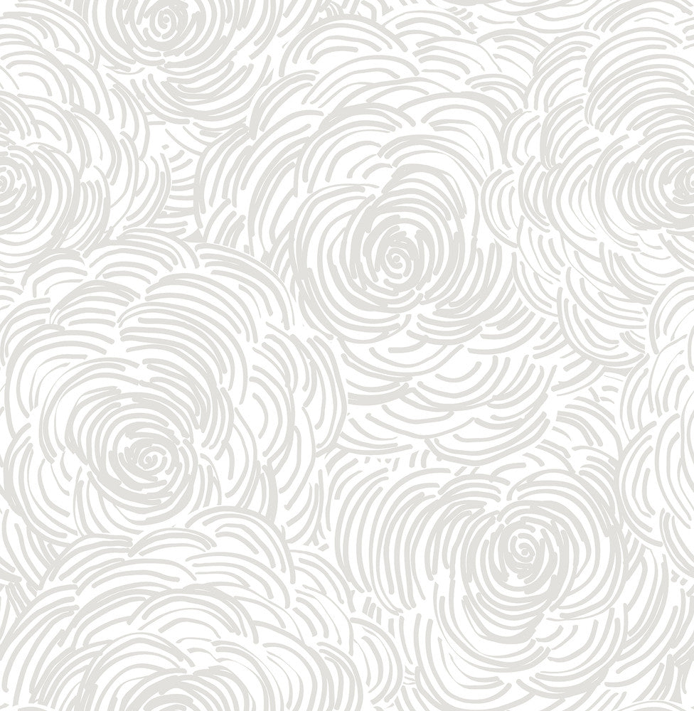 Celestial Taupe Floral Wallpaper by A-Street Prints Eclipse Covers about 56.4 square feet 20.5-in by 33-ft long roll Unpasted 20.9 - Fabric Carolina -