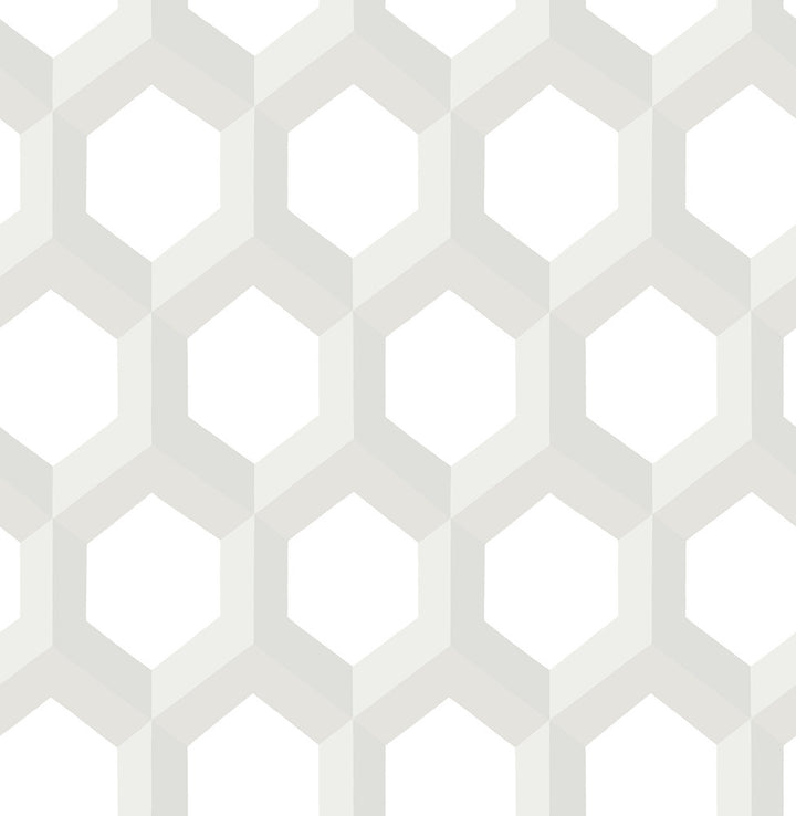 Hex Neutral Geometric Wallpaper by A-Street Prints Eclipse Covers about 56.4 square feet 20.5-in by 33-ft long roll Unpasted 10.4 - Fabric Carolina -