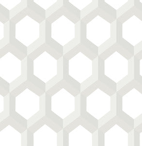 Hex Neutral Geometric Wallpaper by A-Street Prints