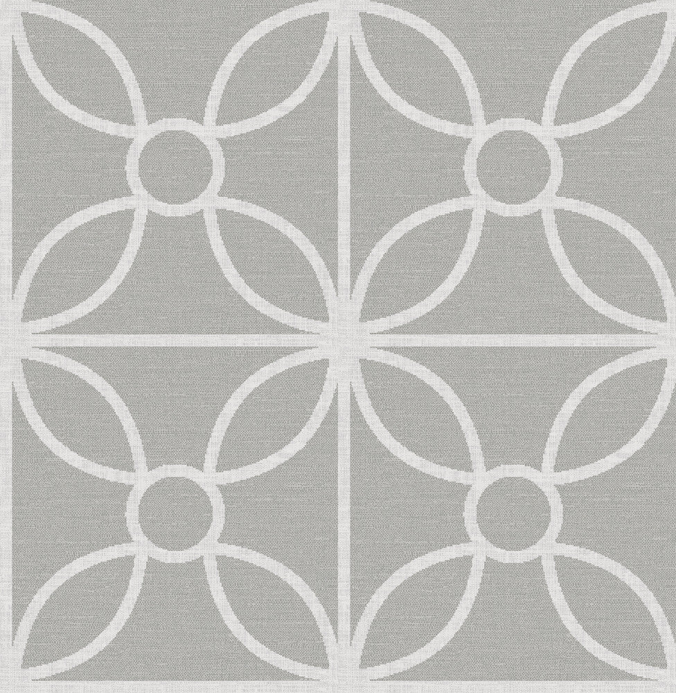 Savvy Grey Geometric Wallpaper by A-Street Prints Eclipse Covers about 56.4 square feet 20.5-in by 33-ft long roll Unpasted 10.4 - Fabric Carolina -