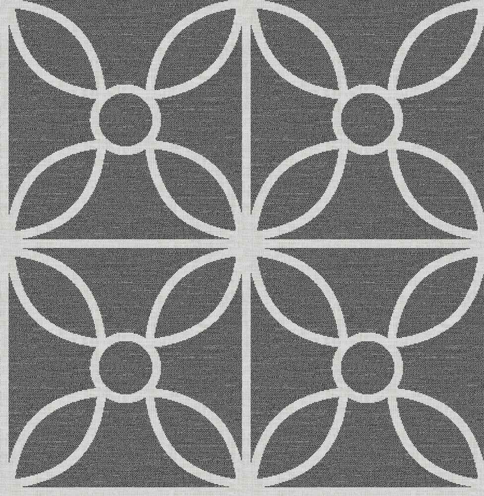 Savvy Black Geometric Wallpaper by A-Street Prints Eclipse Covers about 56.4 square feet 20.5-in by 33-ft long roll Unpasted 10.4 - Fabric Carolina -