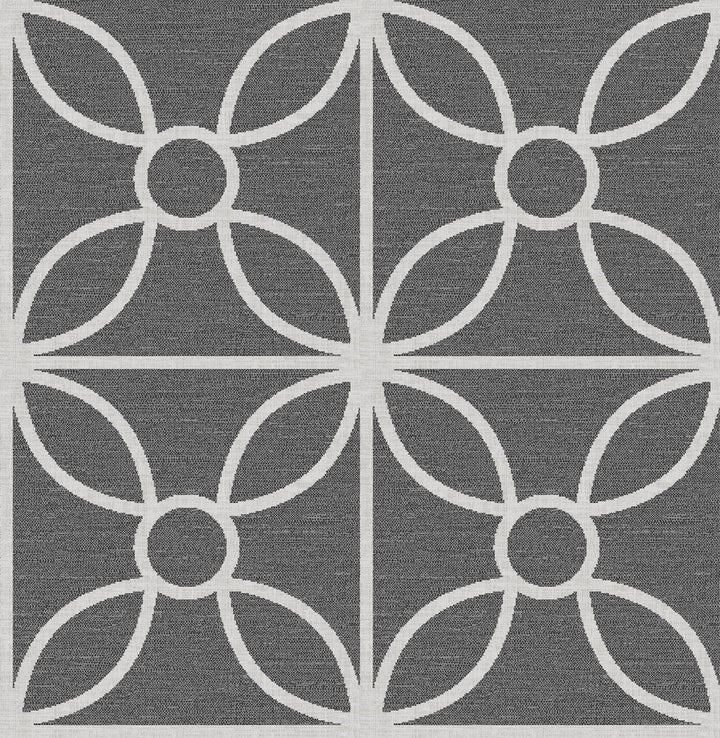 Savvy Black Geometric Wallpaper by A-Street Prints Eclipse Covers about 56.4 square feet 20.5-in by 33-ft long roll Unpasted 10.4 - Fabric Carolina -