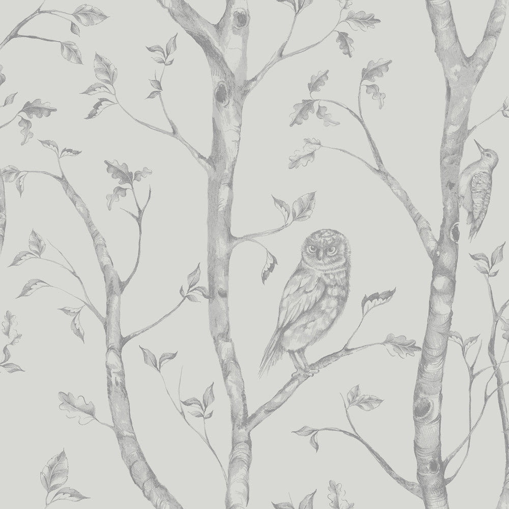 Neptune Grey Forest Wallpaper by A-Street Prints Eclipse Covers about 56.4 square feet 20.5-in by 33-ft long roll Unpasted 10.4 - Fabric Carolina -