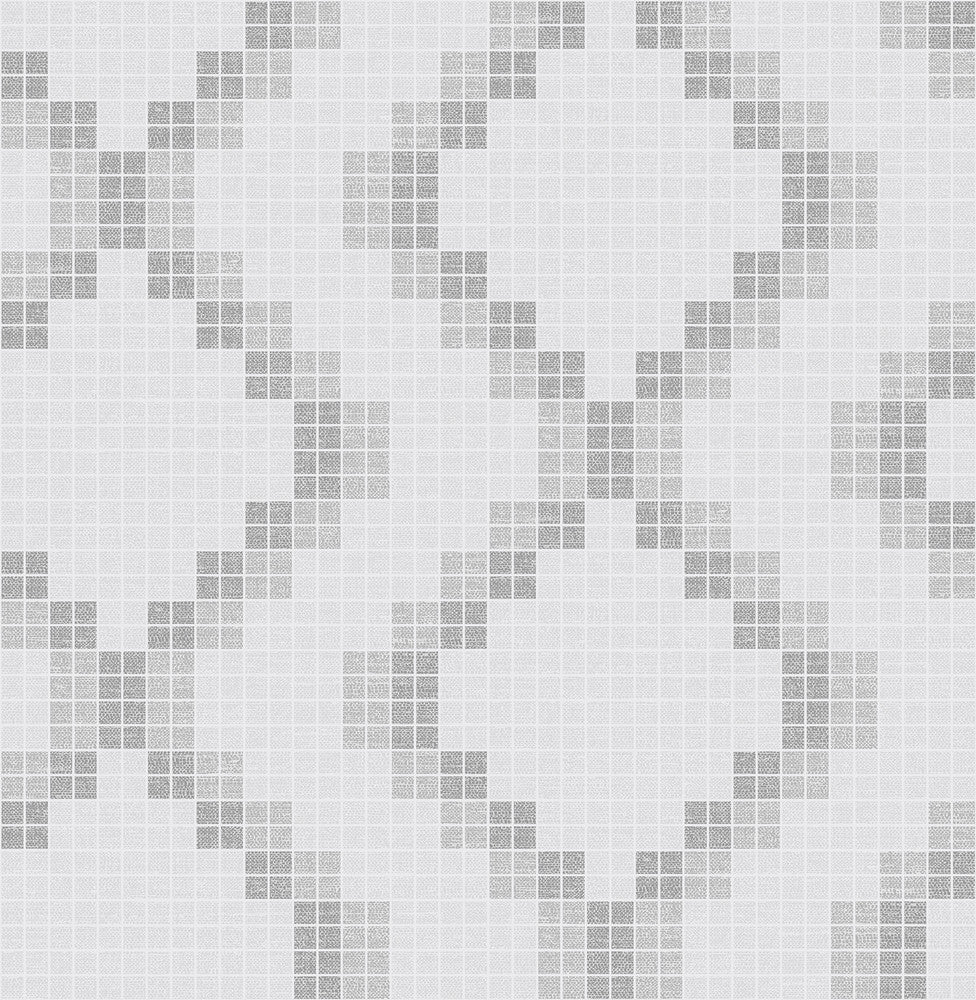 Mosaic Grey Grid Wallpaper by A-Street Prints Eclipse Covers about 56.4 square feet 20.5-in by 33-ft long roll Unpasted 10.4 - Fabric Carolina -