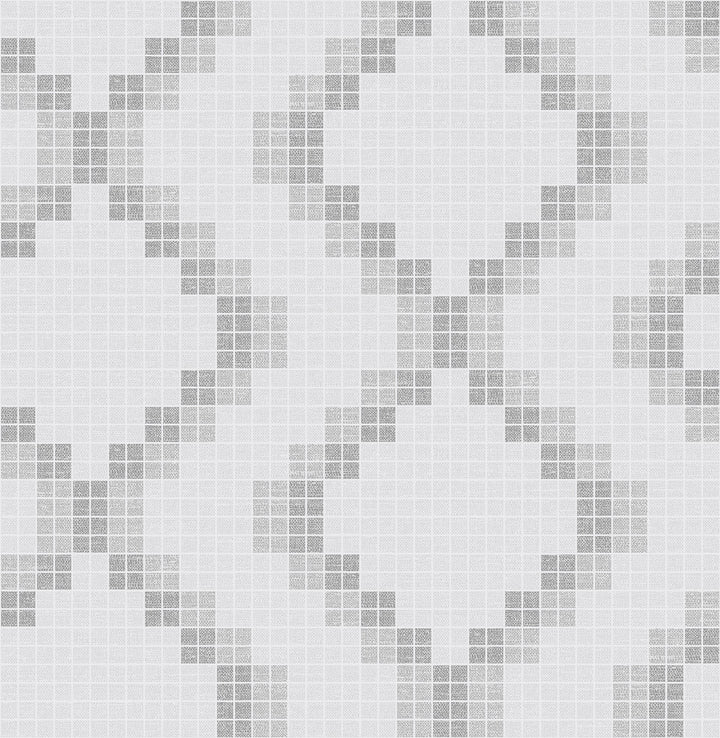 Mosaic Grey Grid Wallpaper by A-Street Prints Eclipse Covers about 56.4 square feet 20.5-in by 33-ft long roll Unpasted 10.4 - Fabric Carolina -