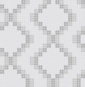 Mosaic Grey Grid Wallpaper by A-Street Prints