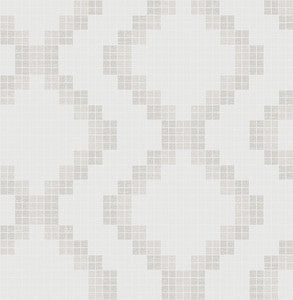Mosaic Taupe Grid Wallpaper by A-Street Prints