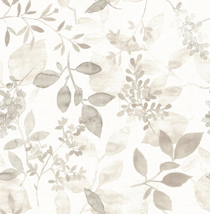 Gossamer Taupe Botanical Wallpaper by A-Street Prints Eclipse Covers about 56.4 square feet 20.5-in by 33-ft long roll Unpasted 20.9 - Fabric Carolina -
