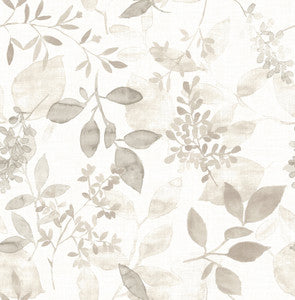 Gossamer Taupe Botanical Wallpaper by A-Street Prints