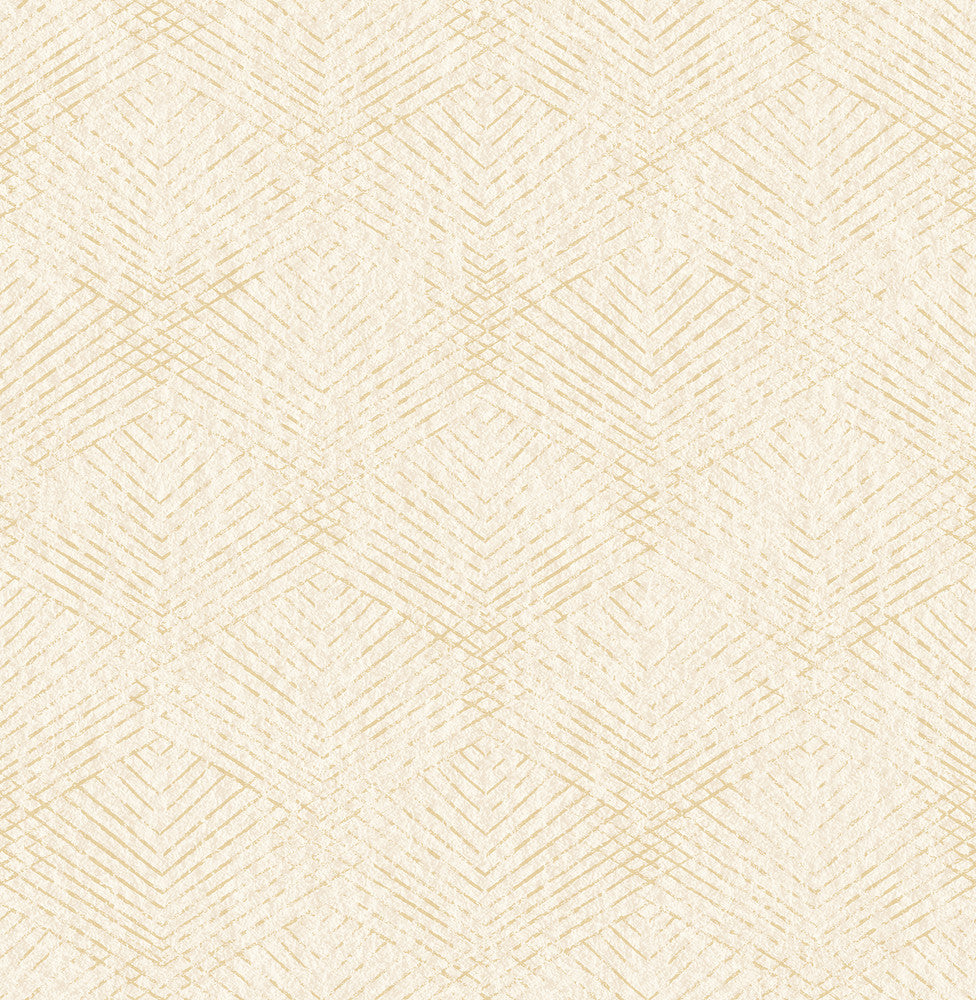 Tangent Gold Geometric Wallpaper by Brewster Texture Trends II Covers about 56.4 square feet 20.5-in by 33-ft long roll Unpasted 21 - Fabric Carolina -