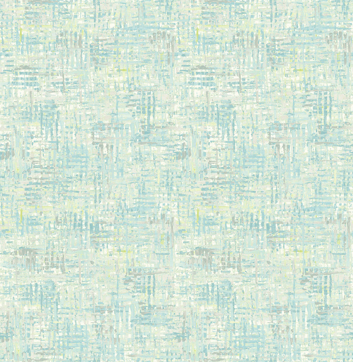 Avalon Turquoise Weave Wallpaper by Brewster Texture Trends II Covers about 56.4 square feet 20.5-in by 33-ft long roll Unpasted 10.5 - Fabric Carolina -