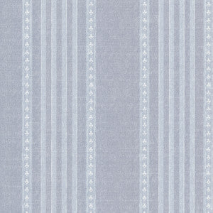 Adria Blue Jacquard Stripe Wallpaper by Brewster