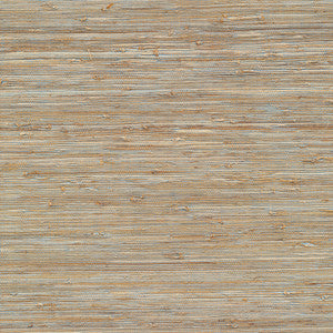 Taizhou Blue Grasscloth Wallpaper by Kenneth James