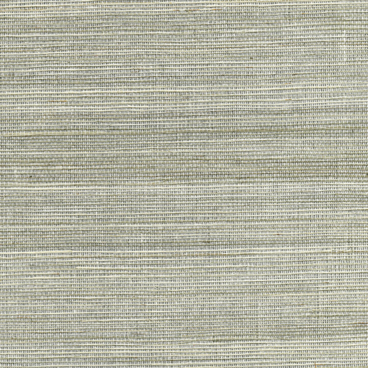 Nathan Silver Grasscloth Wallpaper by Kenneth James Canton Road Covers about 72 square feet 36-in by 24-ft long roll Unpasted 0 - Fabric Carolina -