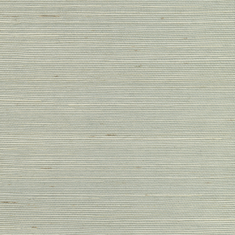 Nantong Light Blue Sisal Grasscloth Wallpaper by Kenneth James Canton Road Covers about 72 square feet 36-in by 24-ft long roll Unpasted 0 - Fabric Carolina -