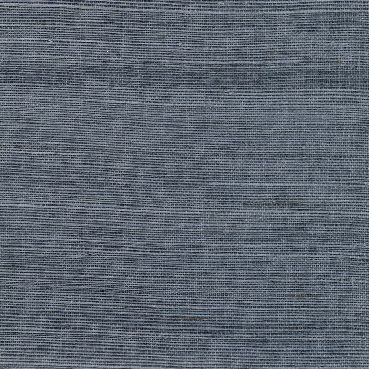Victoria Indigo Grasscloth Wallpaper by Kenneth James Canton Road Covers about 72 square feet 36-in by 24-ft long roll Unpasted 0 - Fabric Carolina -