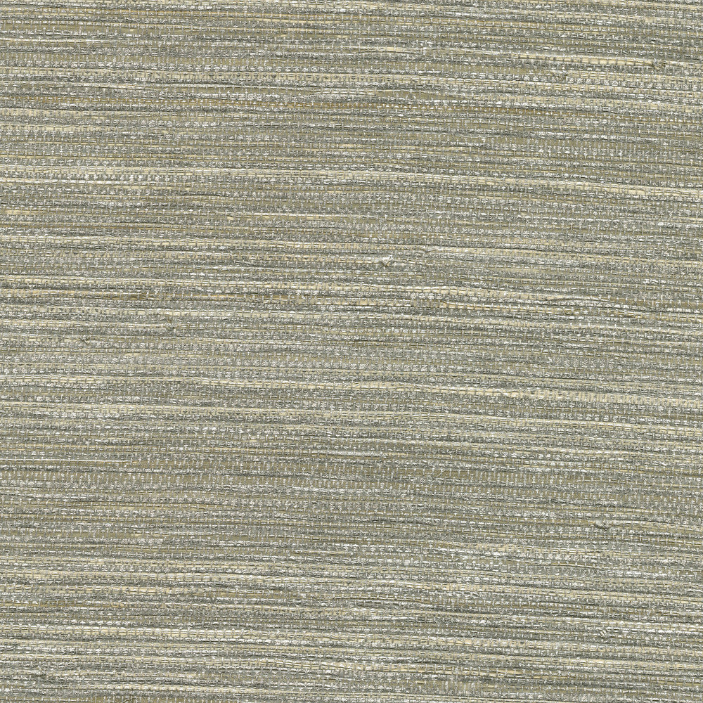 Liaohe Silver Grasscloth Wallpaper by Kenneth James Canton Road Covers about 72 square feet 36-in by 24-ft long roll Unpasted 0 - Fabric Carolina -