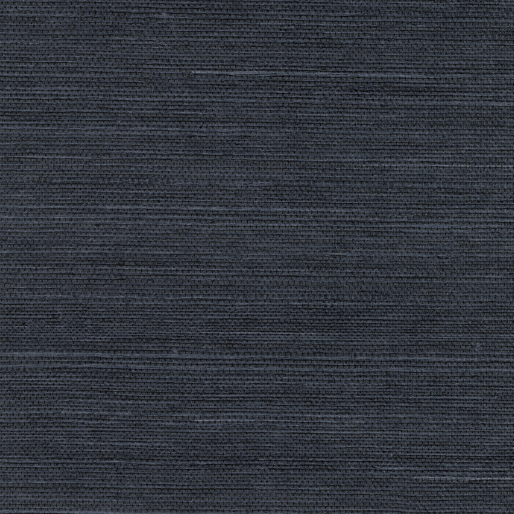 Peninsula Navy Sisal Grasscloth Wallpaper by Kenneth James Canton Road Covers about 72 square feet 36-in by 24-ft long roll Unpasted 0 - Fabric Carolina -