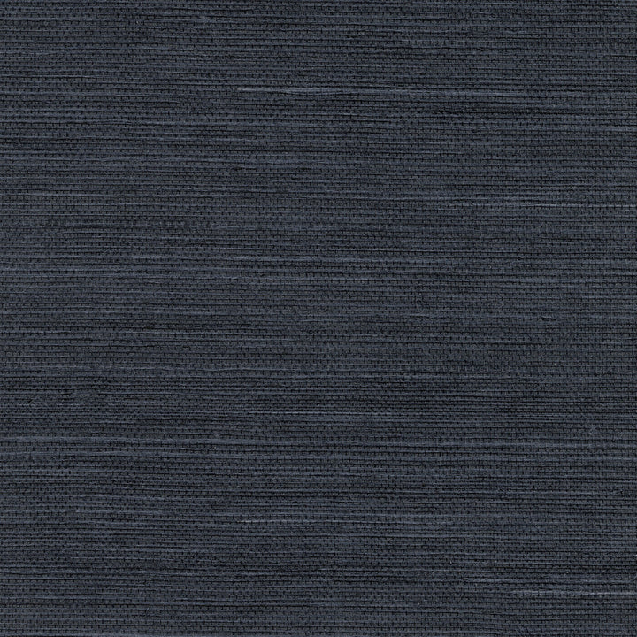 Peninsula Navy Sisal Grasscloth Wallpaper by Kenneth James Canton Road Covers about 72 square feet 36-in by 24-ft long roll Unpasted 0 - Fabric Carolina -