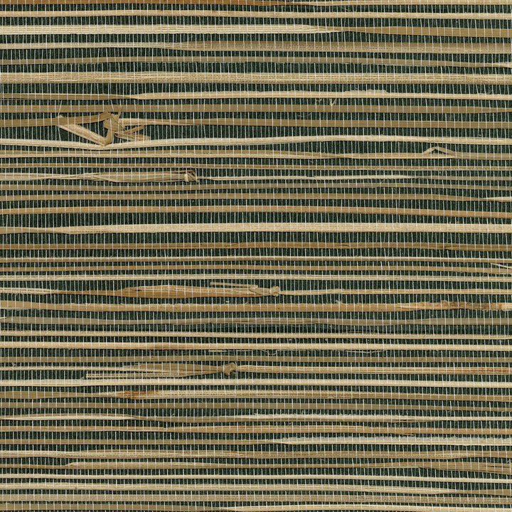 Anhui Black Grasscloth Wallpaper by Kenneth James Canton Road Covers about 72 square feet 36-in by 24-ft long roll Unpasted 0 - Fabric Carolina -