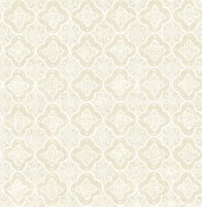 Seville Wheat Geometric Tile Wallpaper by Brewster