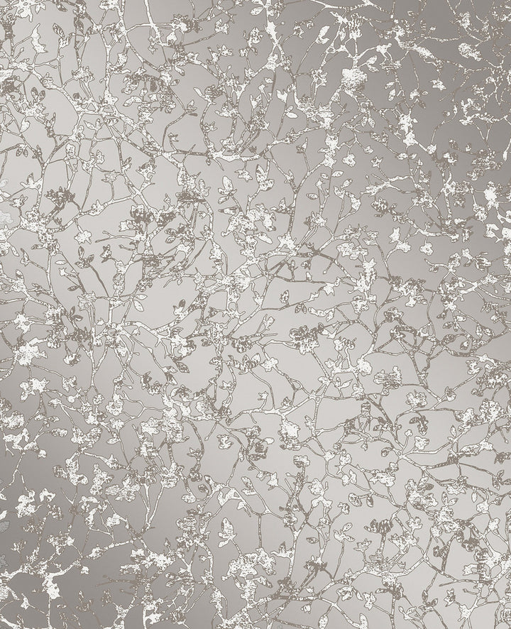 Palatine Grey Leaves Wallpaper by Decorline Essence Covers about 56.4 square feet 20.5-in by 33-ft long roll Unpasted 25 - Fabric Carolina -