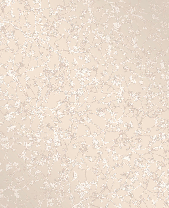Palatine Champagne Leaves Wallpaper by Decorline Essence Covers about 56.4 square feet 20.5-in by 33-ft long roll Unpasted 25 - Fabric Carolina -
