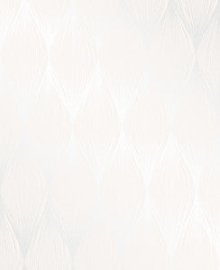 Gleam Cream Linear Ogee Wallpaper by Decorline