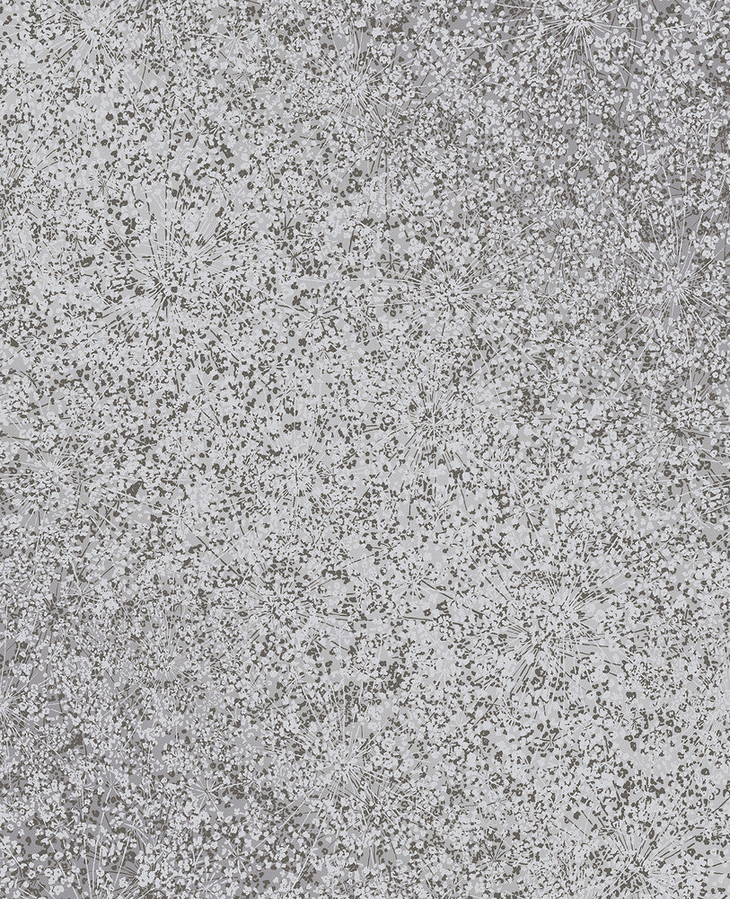 Dandi Grey Floral Wallpaper by Decorline Essence Covers about 56.4 square feet 20.5-in by 33-ft long roll Unpasted 25 - Fabric Carolina -