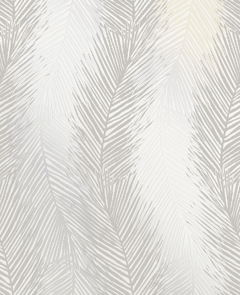 Wheaton Silver Leaf Wave Wallpaper by Decorline Essence Covers about 56.4 square feet 20.5-in by 33-ft long roll Unpasted 25 - Fabric Carolina -