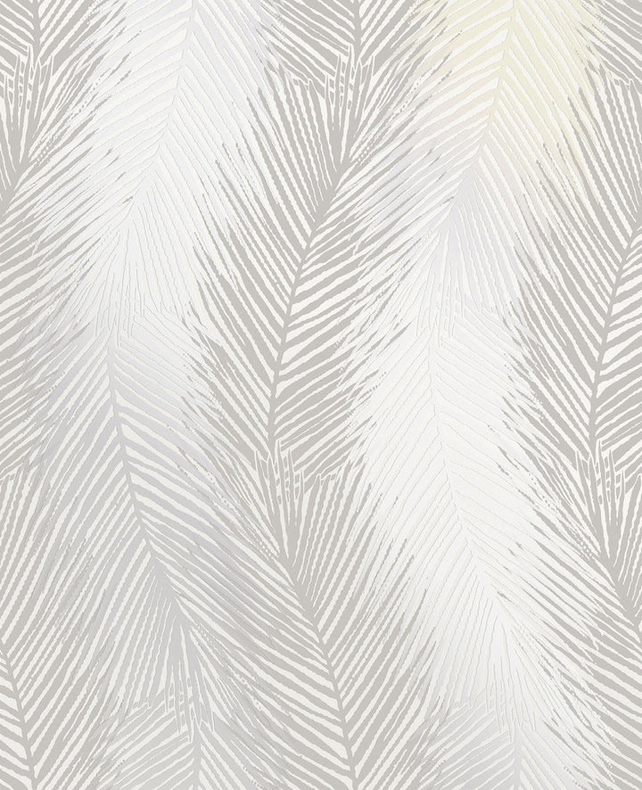 Wheaton Silver Leaf Wave Wallpaper by Decorline Essence Covers about 56.4 square feet 20.5-in by 33-ft long roll Unpasted 25 - Fabric Carolina -