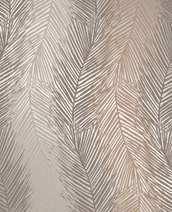 Wheaton Bronze Leaf Wave Wallpaper by Decorline