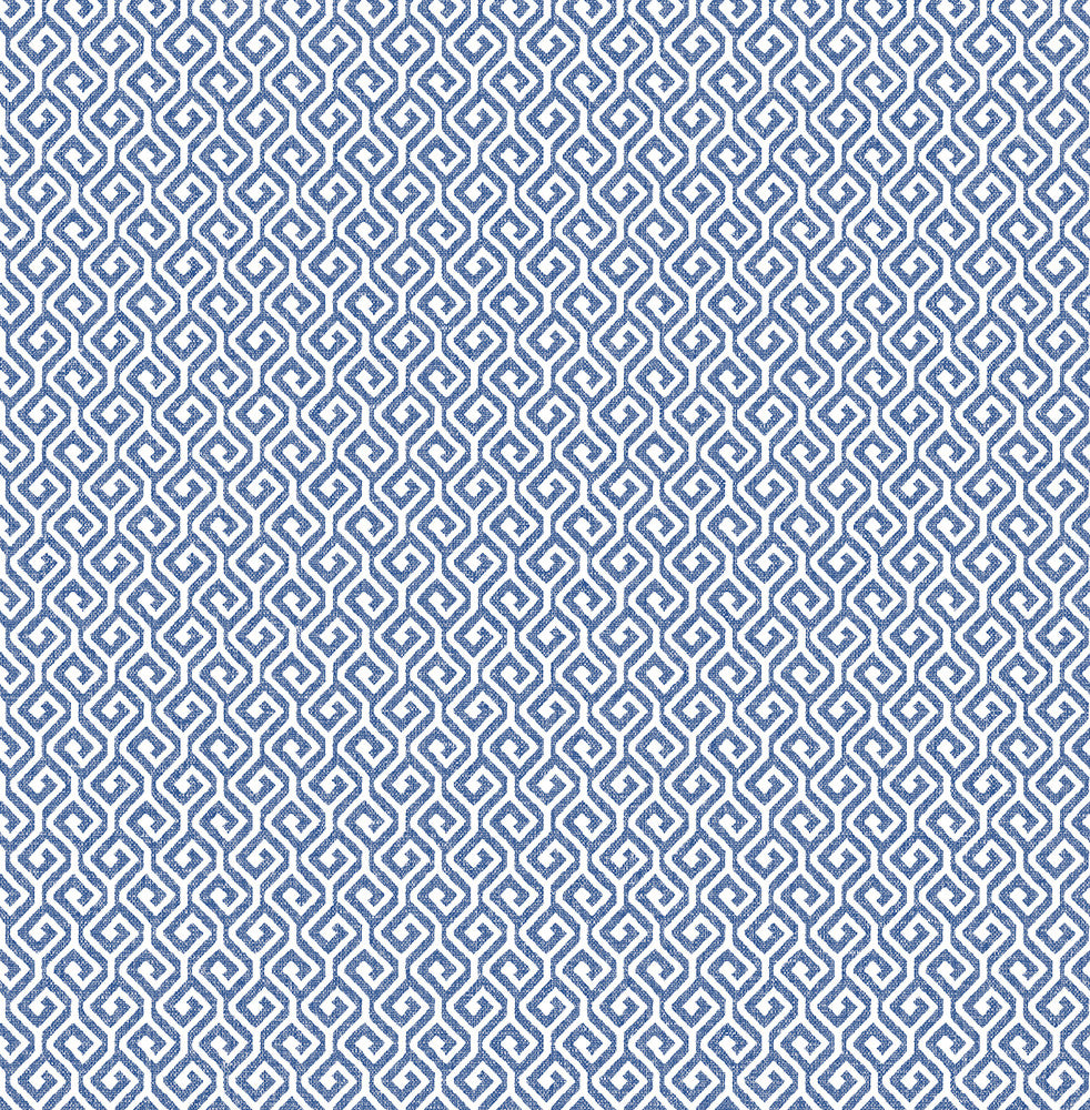Sete Denim Greek Key Wallpaper by A-Street Prints Solstice Covers about 56.4 square feet 20.5-in by 33-ft long roll Unpasted 1.38 - Fabric Carolina -