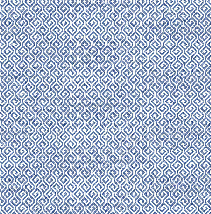 Sete Denim Greek Key Wallpaper by A-Street Prints Solstice Covers about 56.4 square feet 20.5-in by 33-ft long roll Unpasted 1.38 - Fabric Carolina -