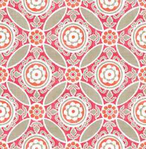 Maya Pink Medallion Wallpaper by A-Street Prints