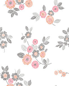 Malaga Pink Floral Wallpaper by A-Street Prints