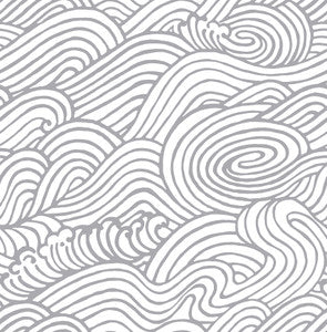 Mare Grey Wave Wallpaper by A-Street Prints