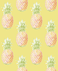 Copacabana Yellow Pineapple Wallpaper by A-Street Prints